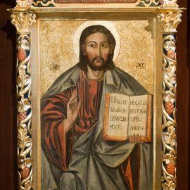 Gorajec, ikona Chrystusa Pantokratora (XVII/XVIII w.), w cerkwi pw. Narodzenia NMP. Fot. T. Poźniak, 2011 r.