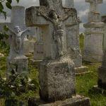 Lubaczów, lapidarium kamieniarstwa bruśnieńskiego na cmentarzu komunalnym. Fot. J. Mazur, 2008 r.