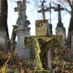 Basznia Dolna, zabytkowe nagrobki na dawnym cmentarzu greckokatolickim, XIX/XX w. Fot. T. Poźniak, 2009 r.