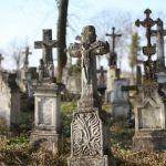 Basznia Dolna, zabytkowe nagrobki na dawnym cmentarzu greckokatolickim, XIX/XX w. Fot. T. Poźniak, 2009 r.