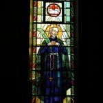 Basznia Dolna, witraż ze św. Andrzejem Bobolą w kościele parafialnym, 1962 r. Fot. J. Mazur, 2008 r.
